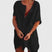 Women Loose Fit Tunic Midi Dress Casual Summer V-Neck Short Sleeve - Image 8
