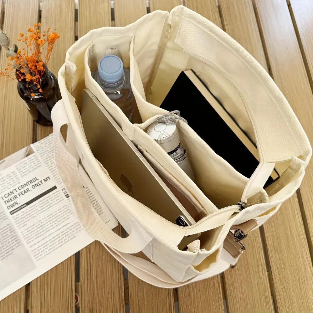 Women's Large Tote Bag Shoulder Strap Side Pockets - Image 5