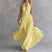 Women Flowy Halter Deep V-Neck Maxi Dress Summer - Image 3