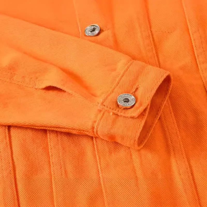Torvane - Mens Orange Denim Jacket