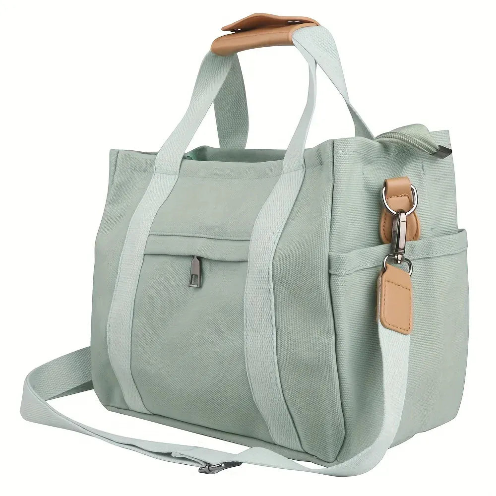 Women's Large Tote Bag Shoulder Strap Side Pockets