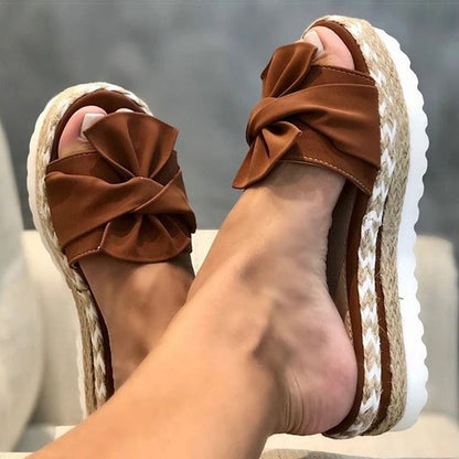 Women Flat Bow Sandals