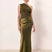 Selminda - Rochie maxi din satin cu un umăr gol