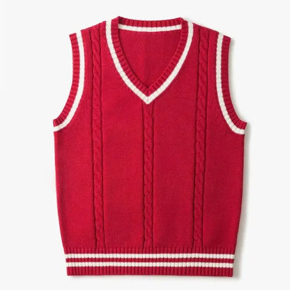 Halric – Gilet tricoté à col en V pour homme