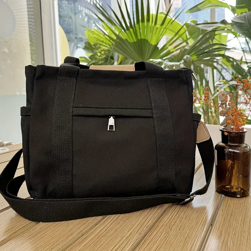 Women's Large Tote Bag Shoulder Strap Side Pockets - Image 3