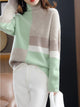 Heidora – Women’s Patterned Cashmere Turtleneck Sweater