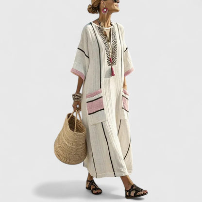 Elarah - Loose Fit Maxi Dress with Pockets