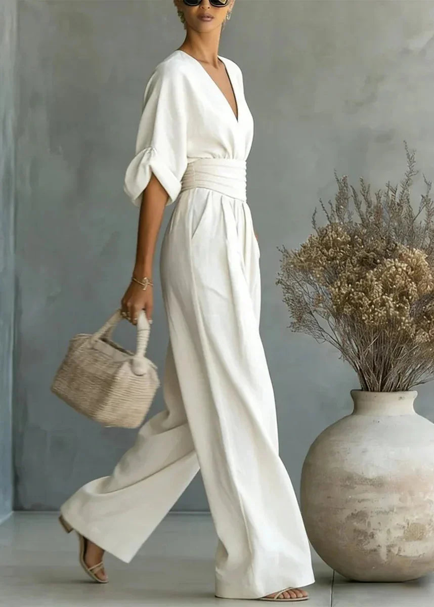 Flemira - Fluid V Neck Jumpsuit