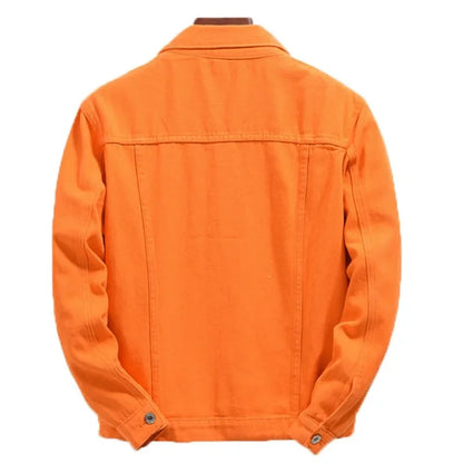 Torvane - Mens Orange Denim Jacket
