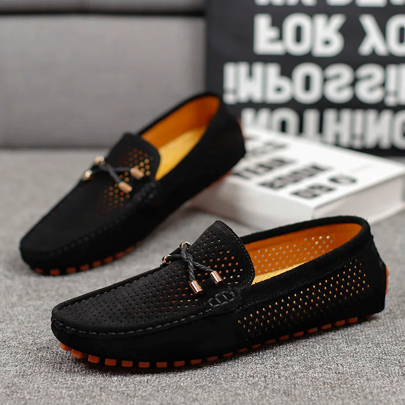 Gianno - Mocasines de cuero perforado
