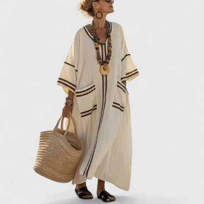 Elarah - Loose Fit Maxi Dress with Pockets
