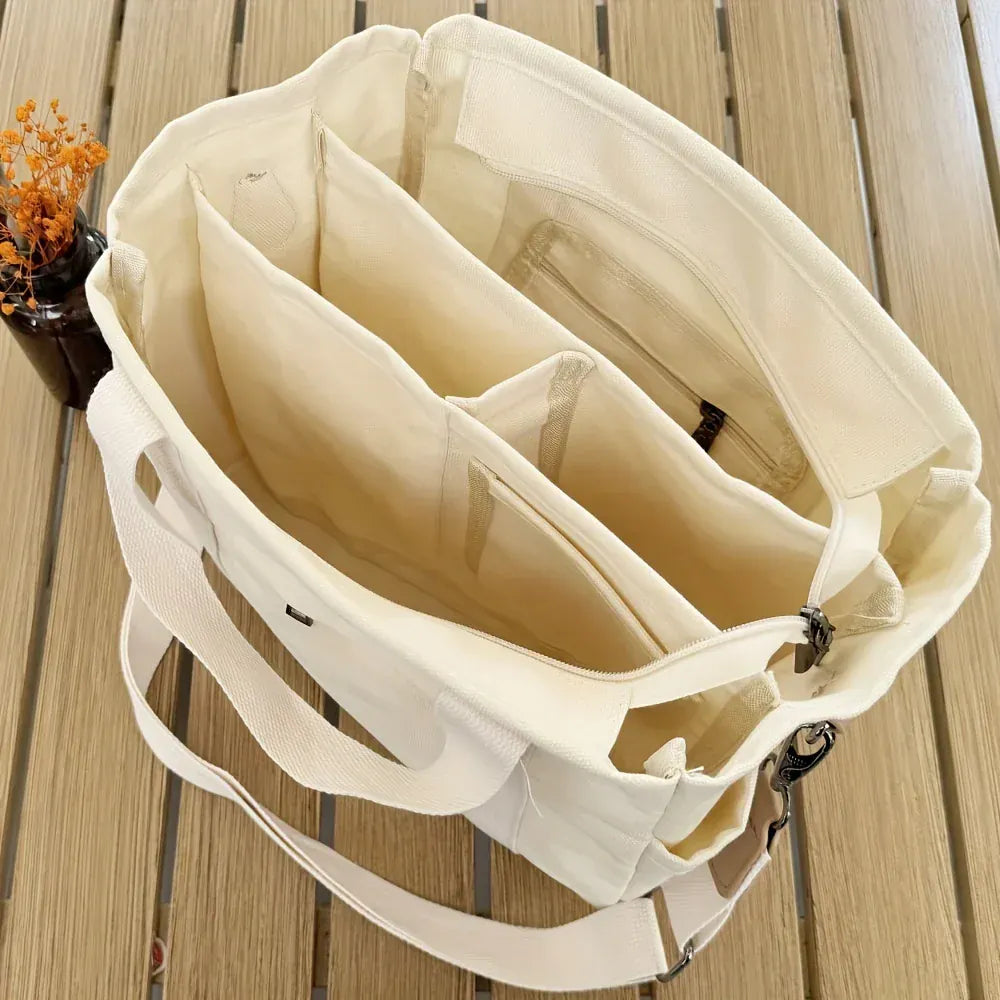 Women's Large Tote Bag Shoulder Strap Side Pockets - Image 4