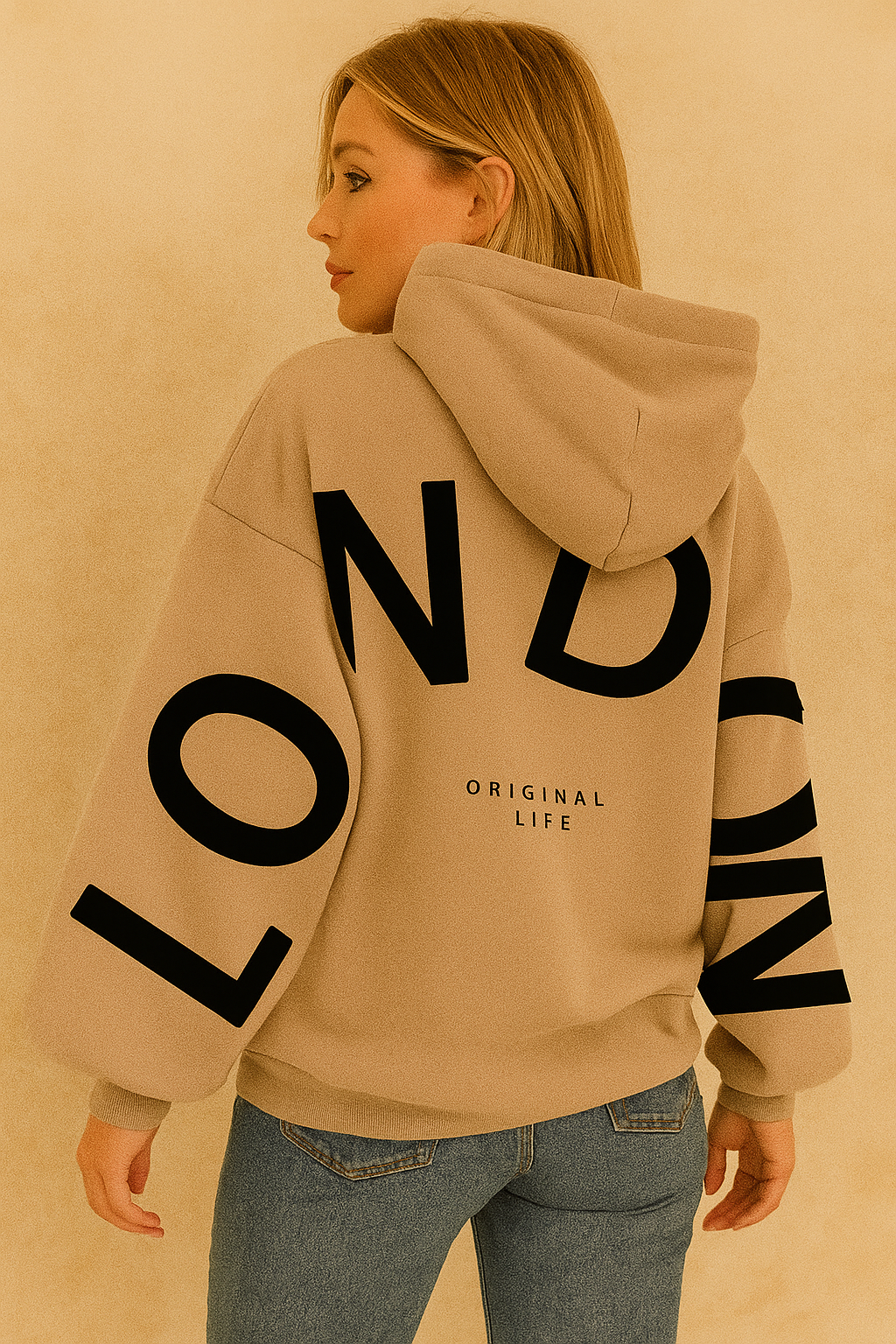 Novira - Sweat à capuche imprimé London