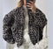 Mariah - Bomberjakke med leopardprint