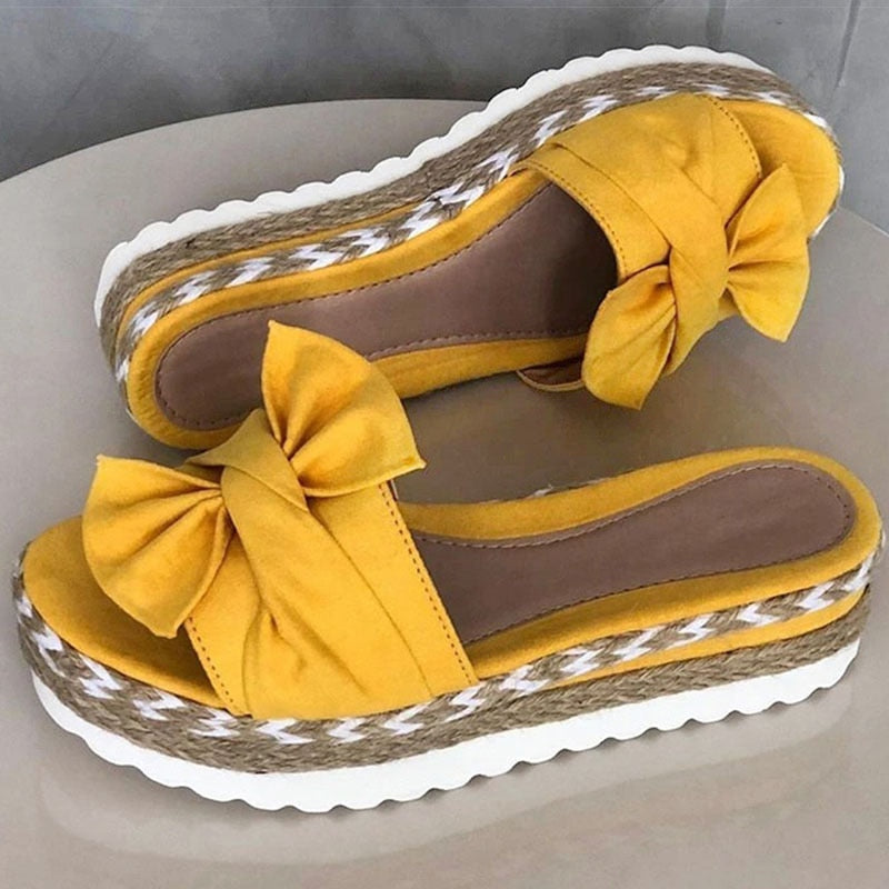 Women Flat Bow Sandals - Image 5