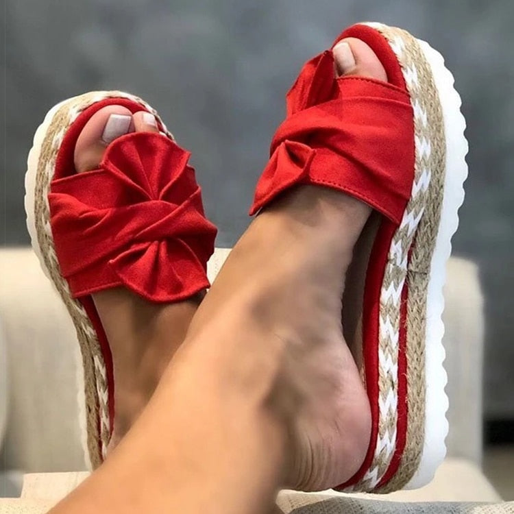 Women Flat Bow Sandals - Image 9