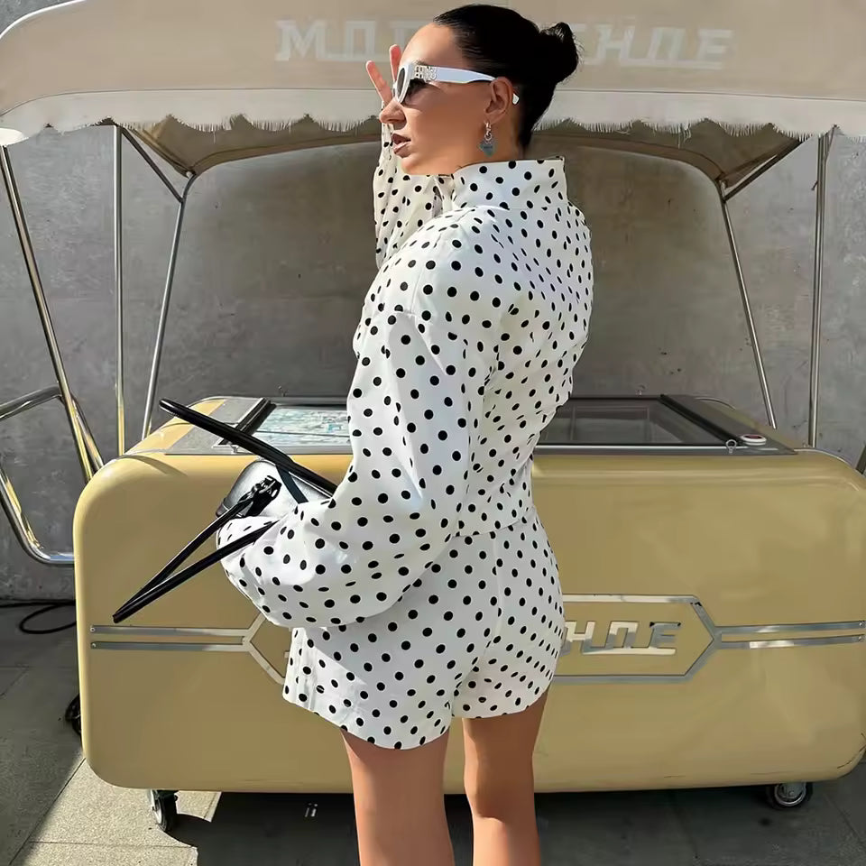Mindrana - Polka Dot Co Ord Skirt Set