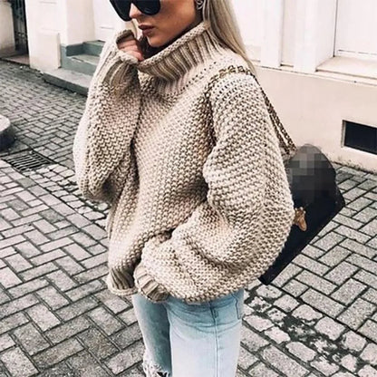 Torvelle – Women’s Warm Knit Turtleneck Sweater