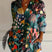 Women's Abstract Print Long Sleeve Button Front Blouse - Image 3