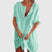 Women Loose Fit Tunic Midi Dress Casual Summer V-Neck Short Sleeve - Image 6