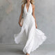 Women Flowy Halter Deep V-Neck Maxi Dress Summer - Image 2