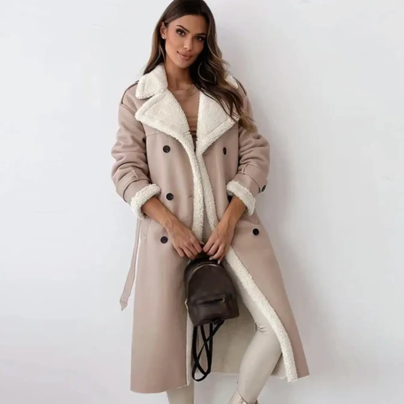 Serena – Lang jakke foret med fleece