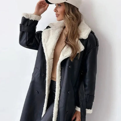 Serena – Lang jakke foret med fleece