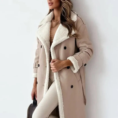 Serena – Lang jakke foret med fleece