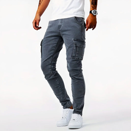 Adam – Men’s Stretch Fit Cargo Pants With Side Pockets