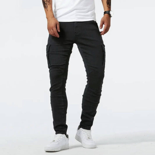 Adam – Men’s Stretch Fit Cargo Pants With Side Pockets
