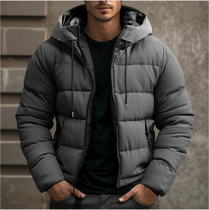 Roderan – Chaqueta de Invierno Acolchada para Hombre con Capucha