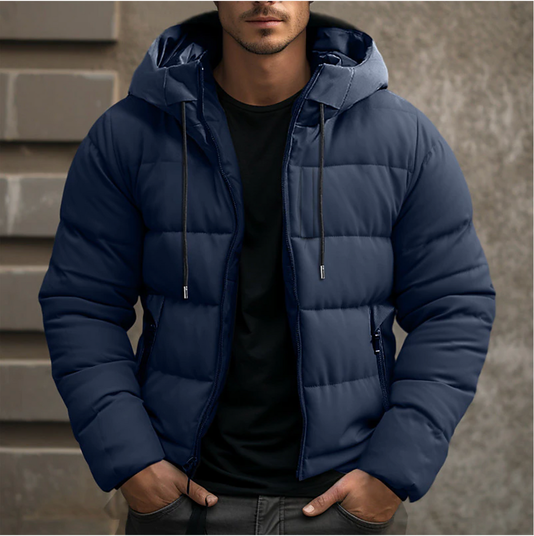 Roderan – Chaqueta de Invierno Acolchada para Hombre con Capucha