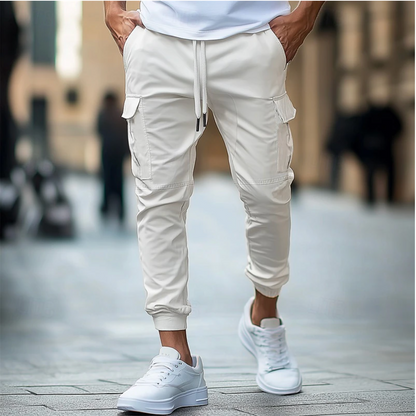Norman - Pantalones Cargo para Hombre Bolsillos Espaciosos Tela Ligera y Duradera