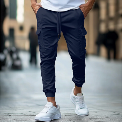Norman - Pantalones Cargo para Hombre Bolsillos Espaciosos Tela Ligera y Duradera