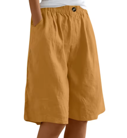 Women's Linen Bermuda Shorts Relaxed Fit - Image 13