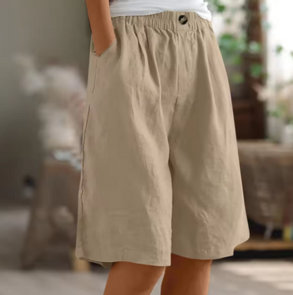 Women's Linen Bermuda Shorts Relaxed Fit - Image 8