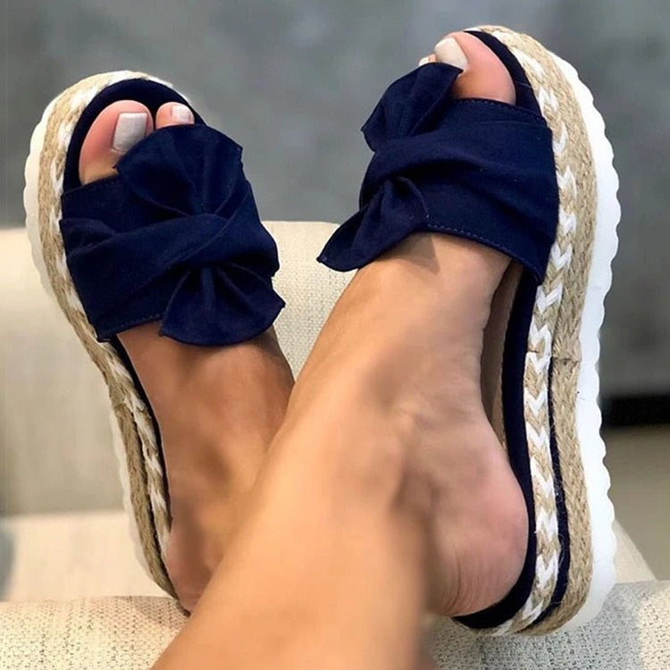 Women Flat Bow Sandals - Image 8