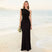 Selminda - Rochie maxi din satin cu un umăr gol