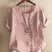 Women Linen Button Front Tunic Top Short Sleeve - Image 4