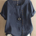 Women Linen Button Front Tunic Top Short Sleeve - Image 6