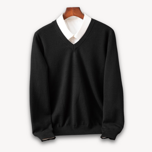 Slim Fit V-Neck Sweater for Men
