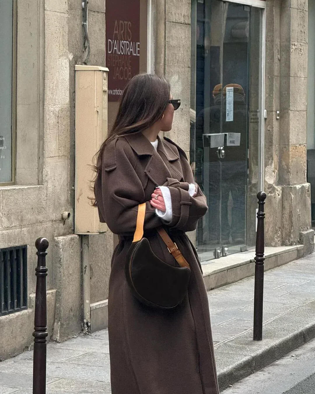 Marivelle – Long Wool Blend Trench Coat for Women