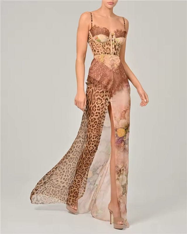 Sofia – Animal Print Sleeveless Maxi Dress - Image 5