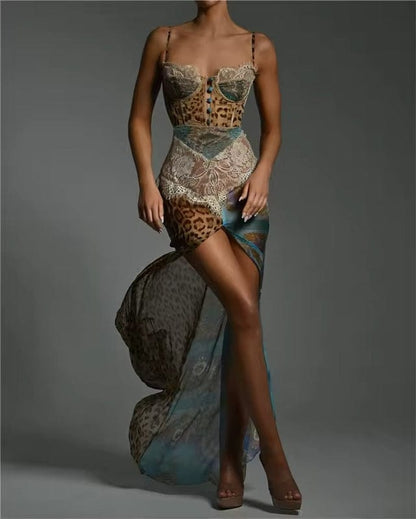 Sofia – Animal Print Sleeveless Maxi Dress - Image 3