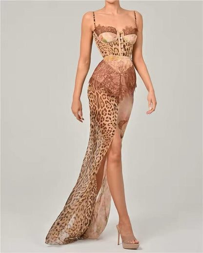 Sofia – Animal Print Sleeveless Maxi Dress - Image 6