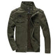 Stand Collar Military Jacket for Men Azzoria