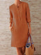 Clarissa - Vestido de lino fresco con botones