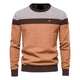 Striped Crew Neck Sweater for Men Azzoria