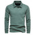 Polo à col structuré manches longues pour homme