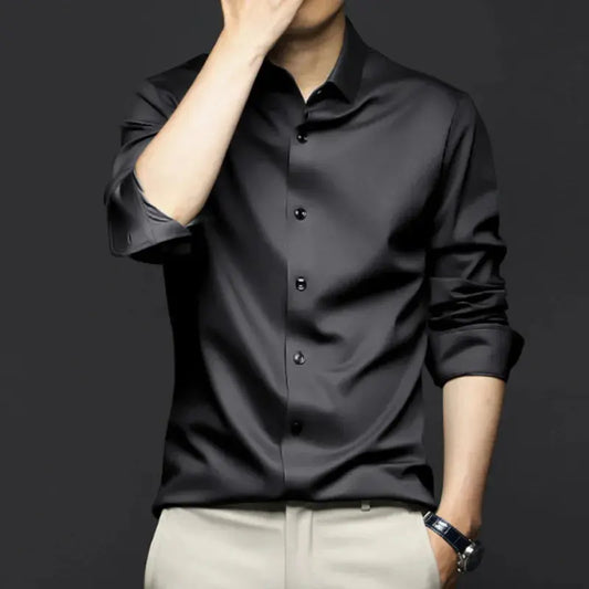 Structured Long-Sleeve Shirt for Men Azzoria